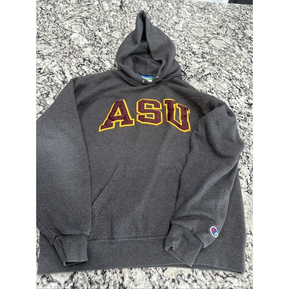 Pre-loved Champion ASU Sun Devils NCAA Hooded Sweatshirt‎ Gray Med